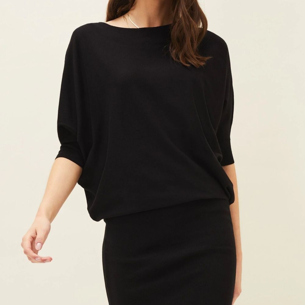 Nwt Joie soft knit black blouse sweater dress